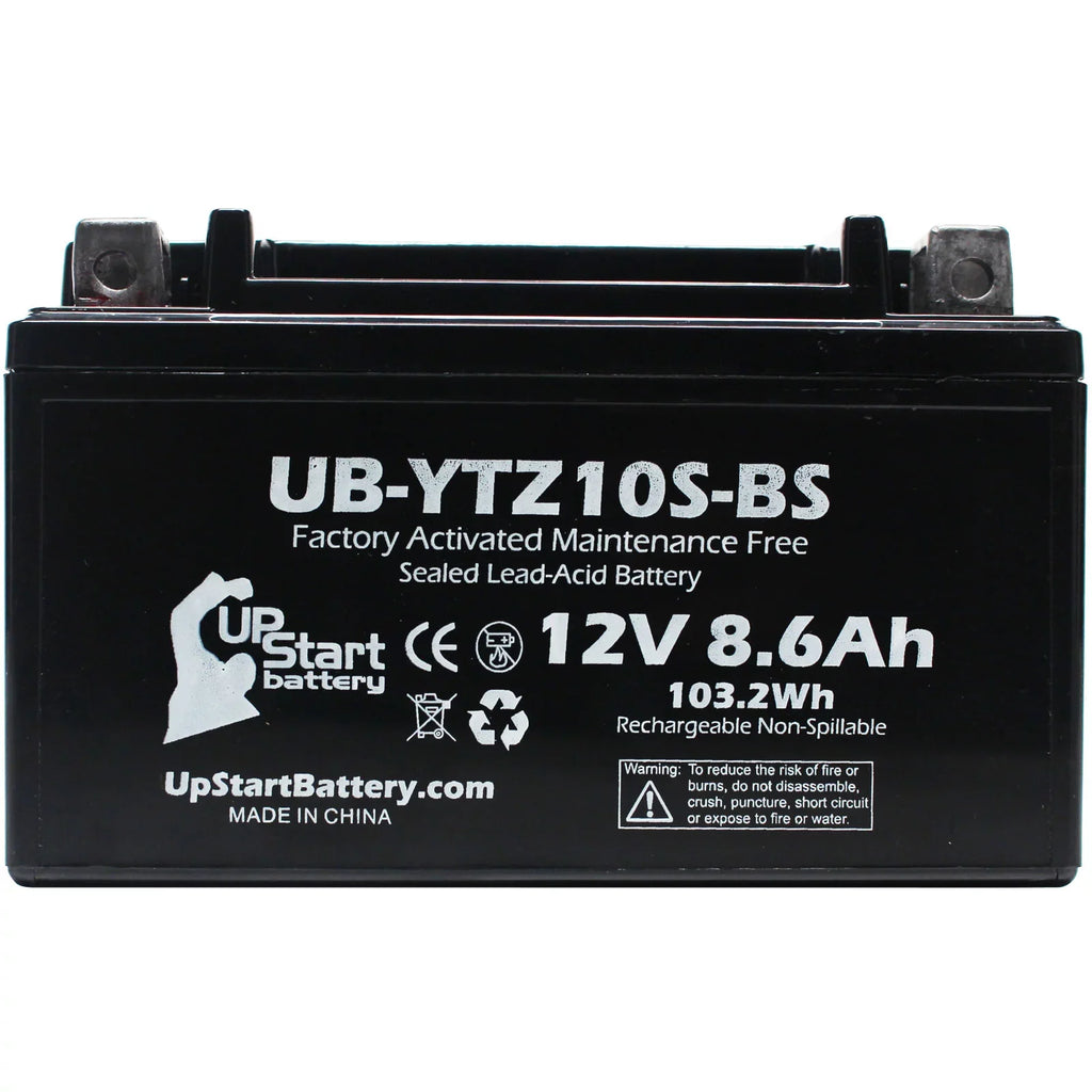 Factory Maintenance Yamaha UB-YTZ10S-BS Replacement 1000CC Motorcycle Activated, YZF-R1 2-Pack UpStart Free, 8.6Ah, 12V, Battery - Battery 2011