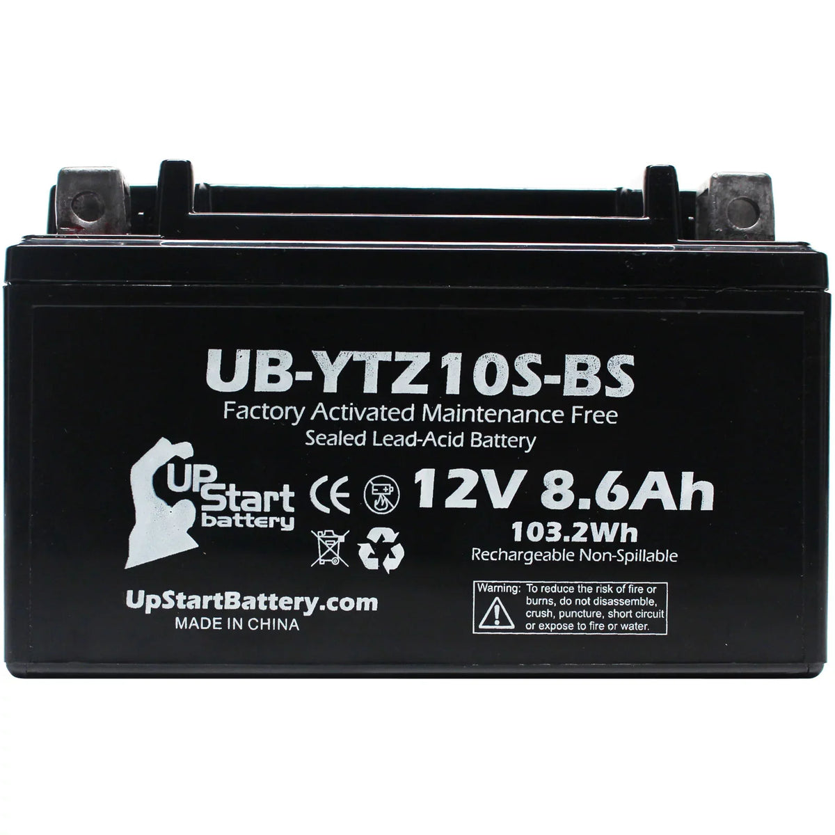 Factory Maintenance Yamaha UB-YTZ10S-BS Replacement 1000CC Motorcycle Activated, YZF-R1 2-Pack UpStart Free, 8.6Ah, 12V, Battery - Battery 2011