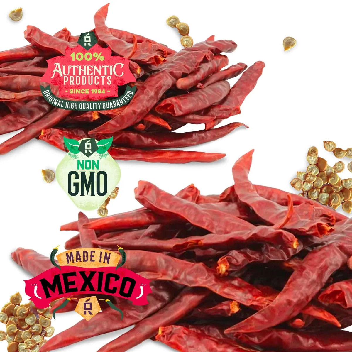 '- Bags Dried Ancho 3 Mexican and Chiles The Spicy (12 Chiles, - - oz OLÉ Pack In Peppers Great - - Trio Packaged Total) RICO Arbol Chile Recipes Chiles For Guajillo Bundle Resealable