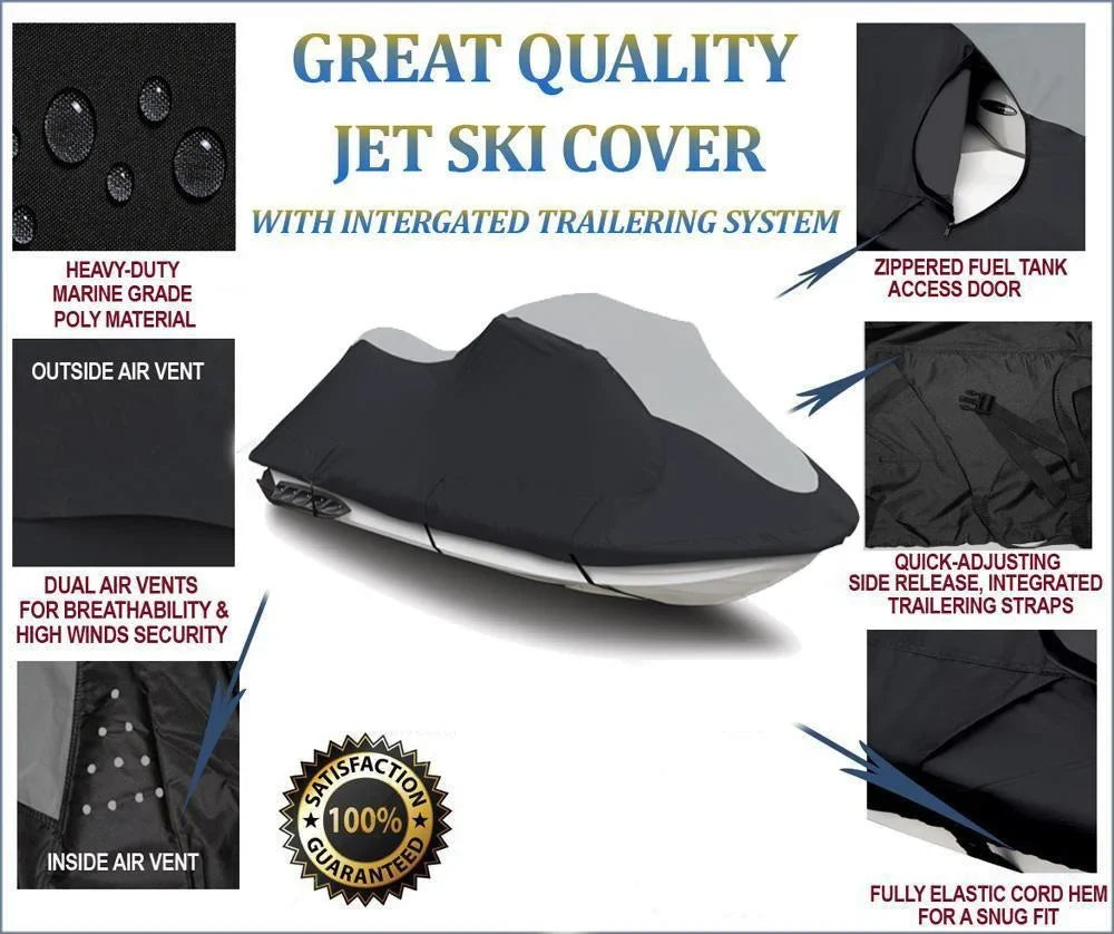 600D PWC HEAVY-DUTY 2000 Seater 2001 SKI 1200 JET 1-2 Pro Polaris for Compatible Cover SUPER