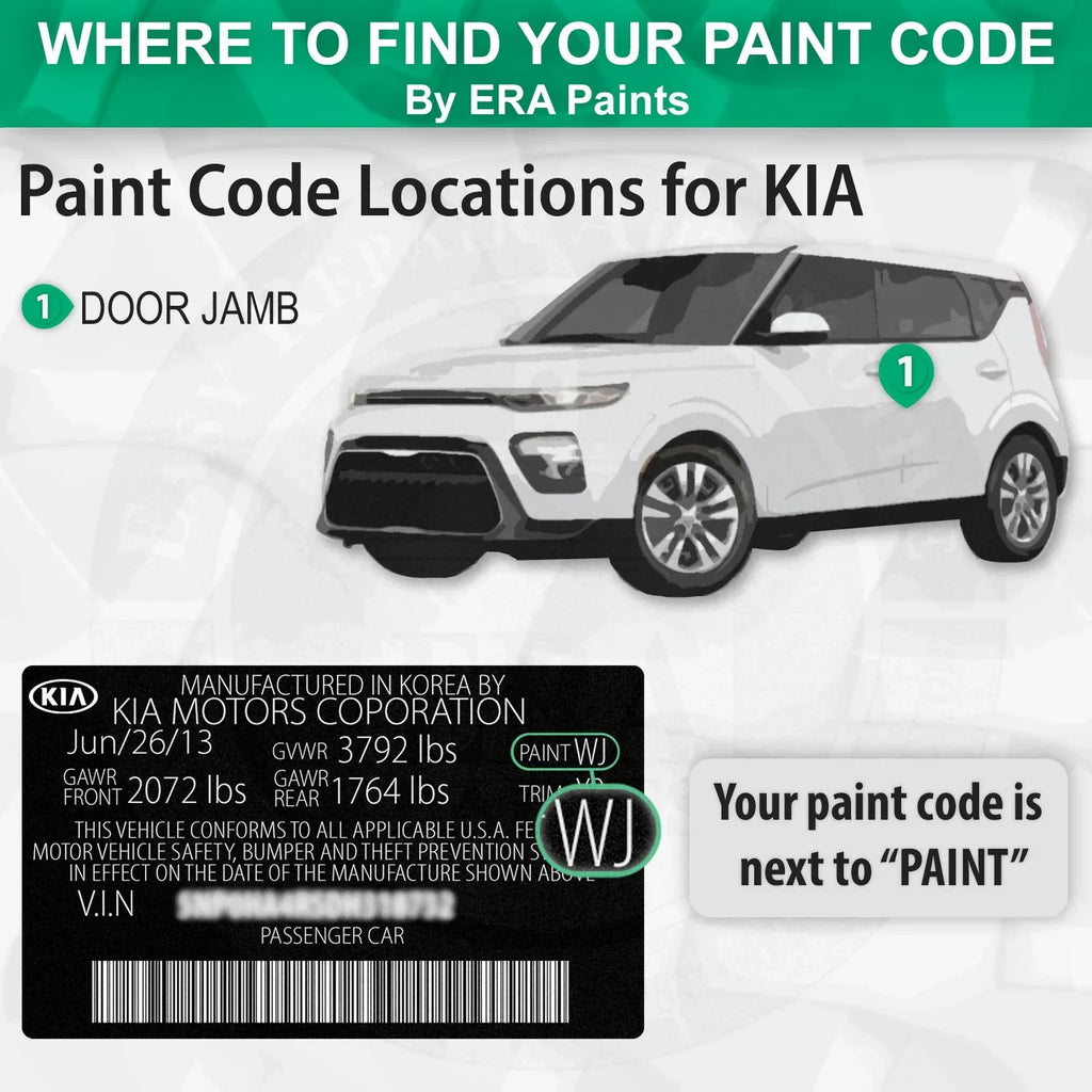 For Primer Match Your Prep KIA Exact - coating (K9 Kit Touch Up Metallic) Pick Blue Clearcoat Color - Glacier and