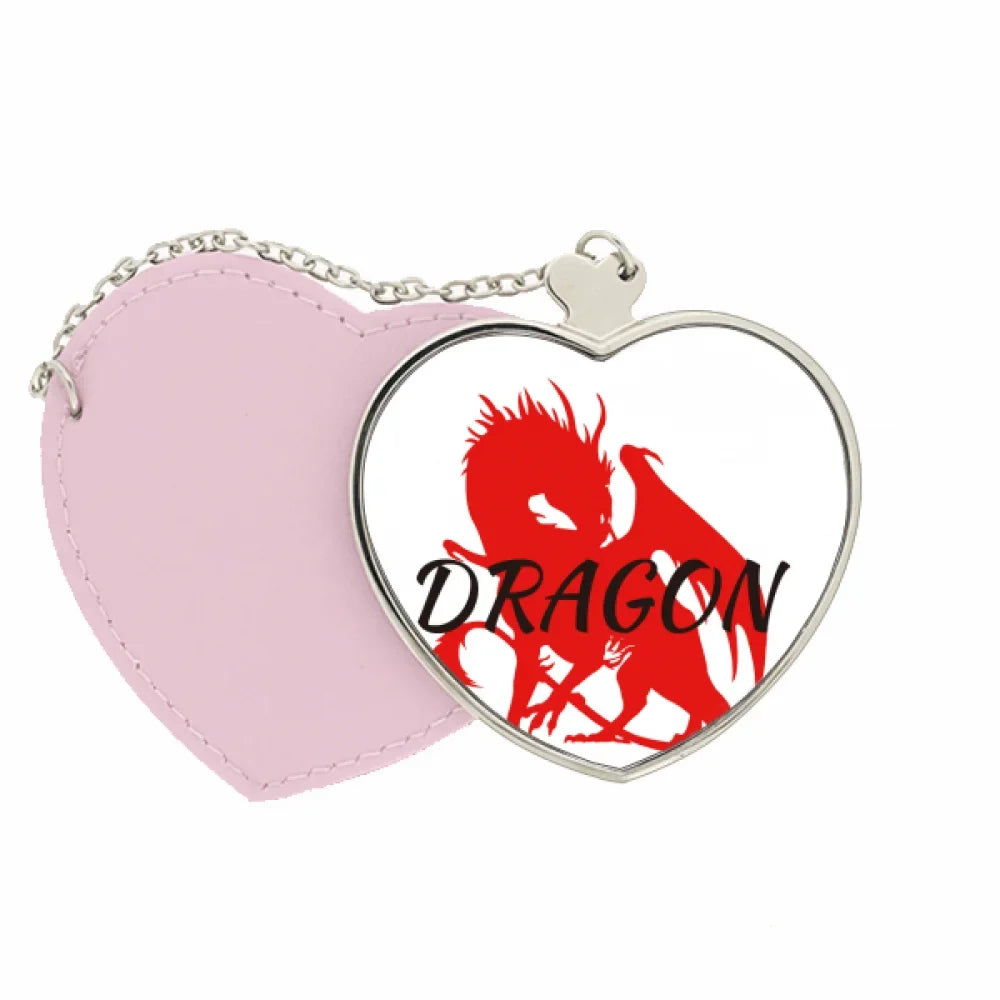 Animal Purse Dragon Myth Winged Mirror Travel Pink East Heart Makeup West