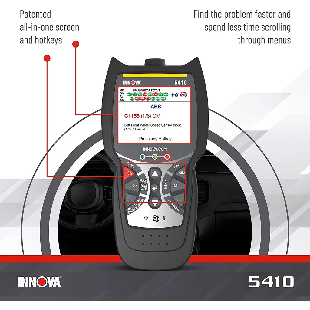 INNOVA CarScan Automotive Diagnostics Tool Reader 5410 Bluetooth Scanner Code