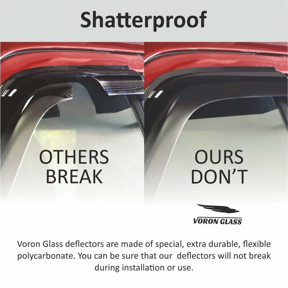 '- XV 100489 Vent Deflectors, Durable Tape-on Guards Subaru Rain Window Crosstrek Window for Voron 6 Visors, Extra Glass 2018-2024, Pieces