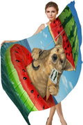 Dog Hyjoy Neck Lightweight Long Silk Girls Shawl Circle Scarves Watermelon Wrap Scarf air-filled for On Women