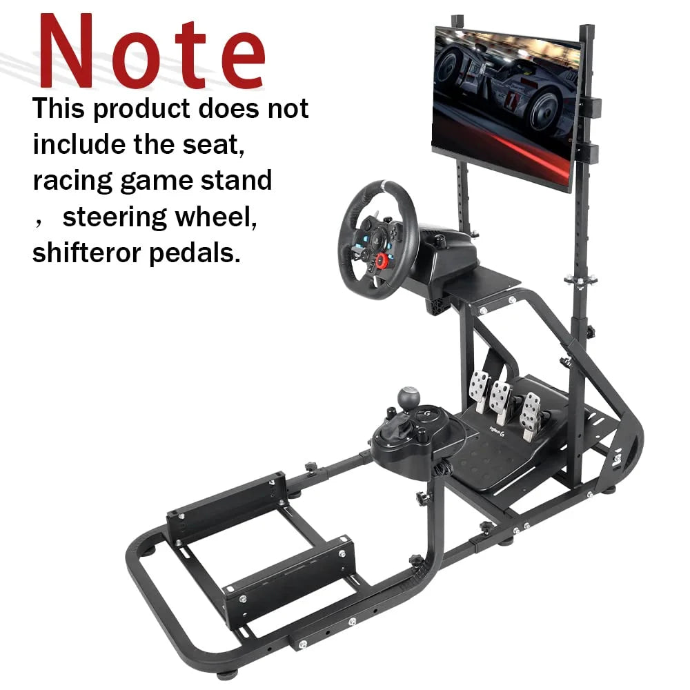for Without Bracket Adjustable Display G27 G920 Monitor Frame Stand Stand Logitech G29 Racing G25 Frame Seat for Cockpit G923, Cockpit Simulator fit TV Thrustmaster,Fanatec, FEIRO Cockpit Racing