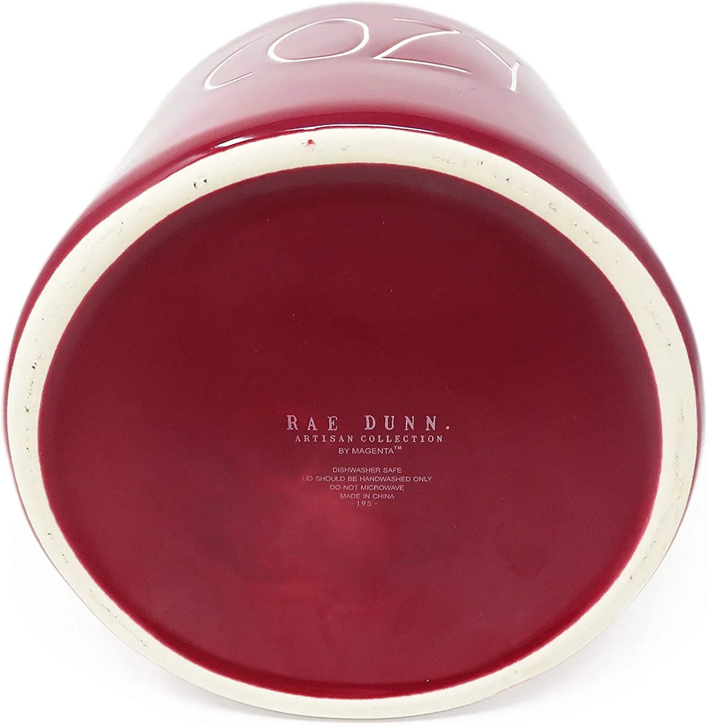 Canister Burgundy Ceramic Large COZY Inch Magenta LL 8 Size Rae By Dunn