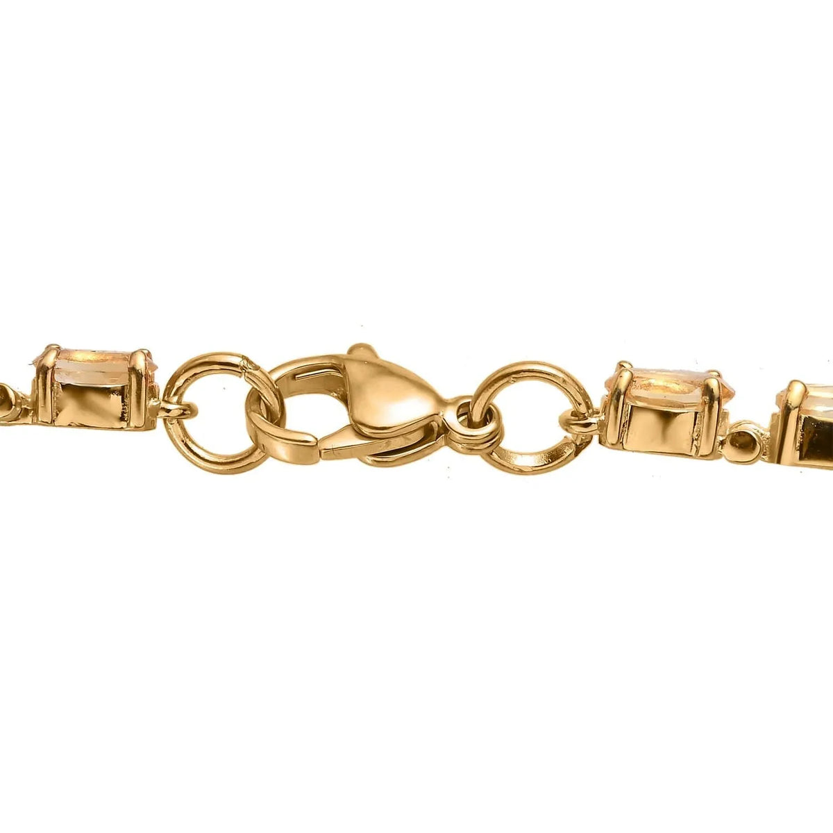 Women Ion 7.25" Yellow Shop Stainless Gifts Citrine Steel Plated Size Birthday Jewelry for Gold 7.38 Oval Ct Bracelet LC