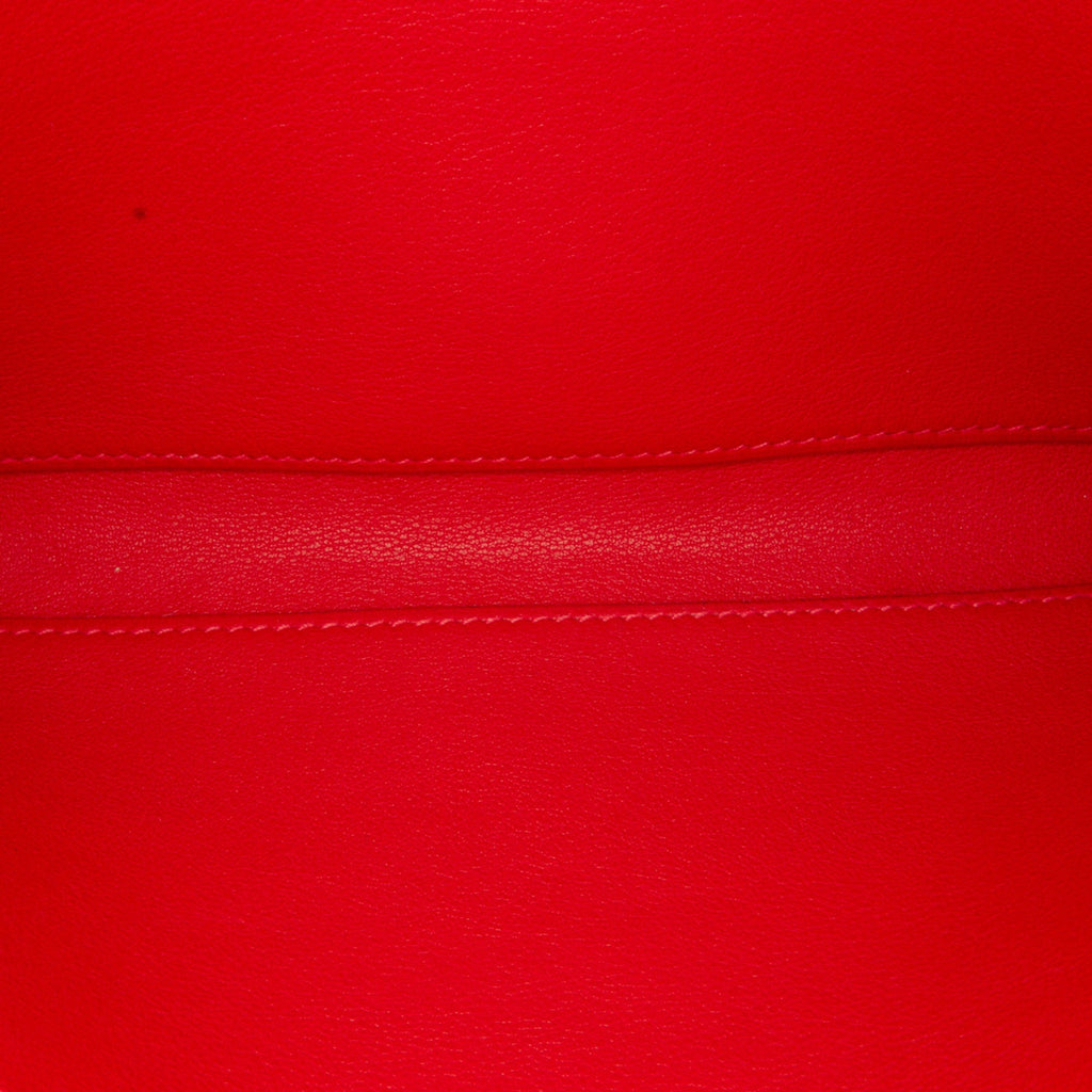 (Good) Pre-Owned Red Duo Jige Hermès Authenticated Calf Wallet Wallets Unisex Long Swift Leather