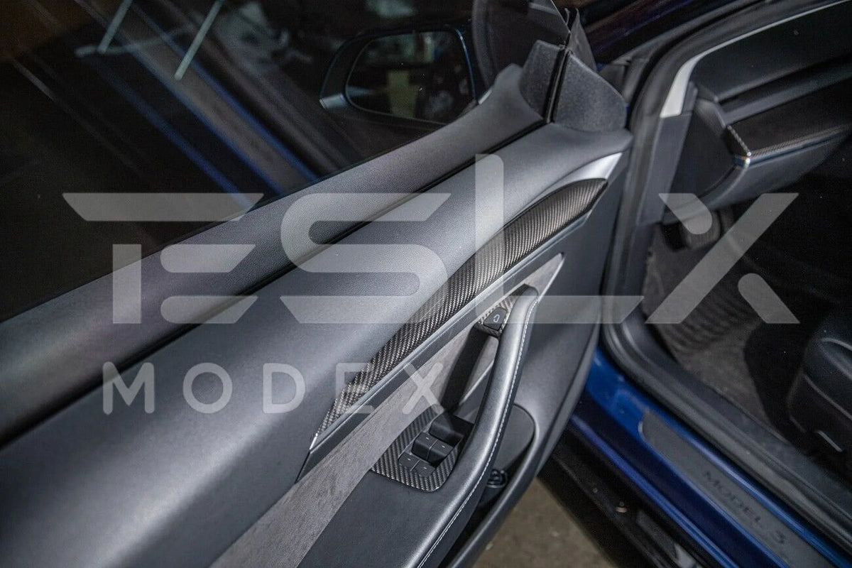 CARBON Front 2020-Up design FIBER 2020-2023 Panel Factory TESLA Door Trim Interior Replacement For design Y Pair 3 Cover & Style