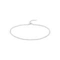 Mariner 14K Link Gold Anklet Adjustable Flat 2.20mm White 9"-10" Women's
