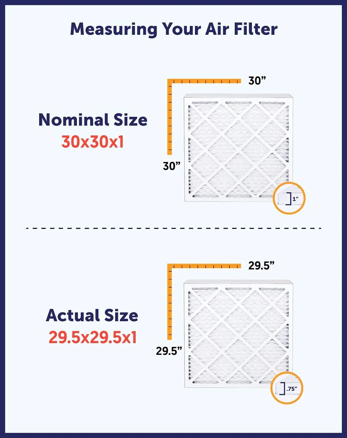 MADE Size: MERV USA Furnace x | | King Filter HVAC Pleated Filters IN Filter 8 x 8 | 8x25.5x1a Actual Air 25.5 | 4-PACK A/C .75"