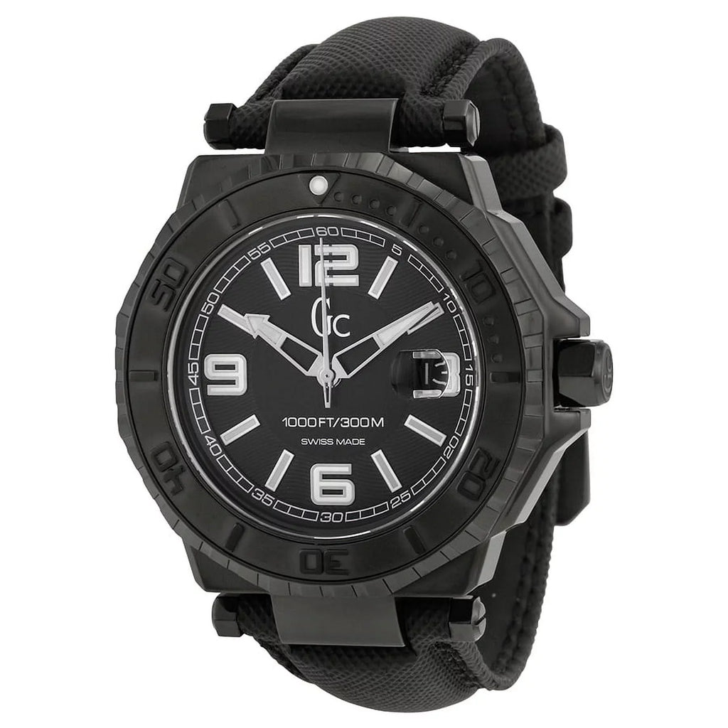 Dial Watch Guess White GC-3 Mens Collection Black X79011G2S Accent