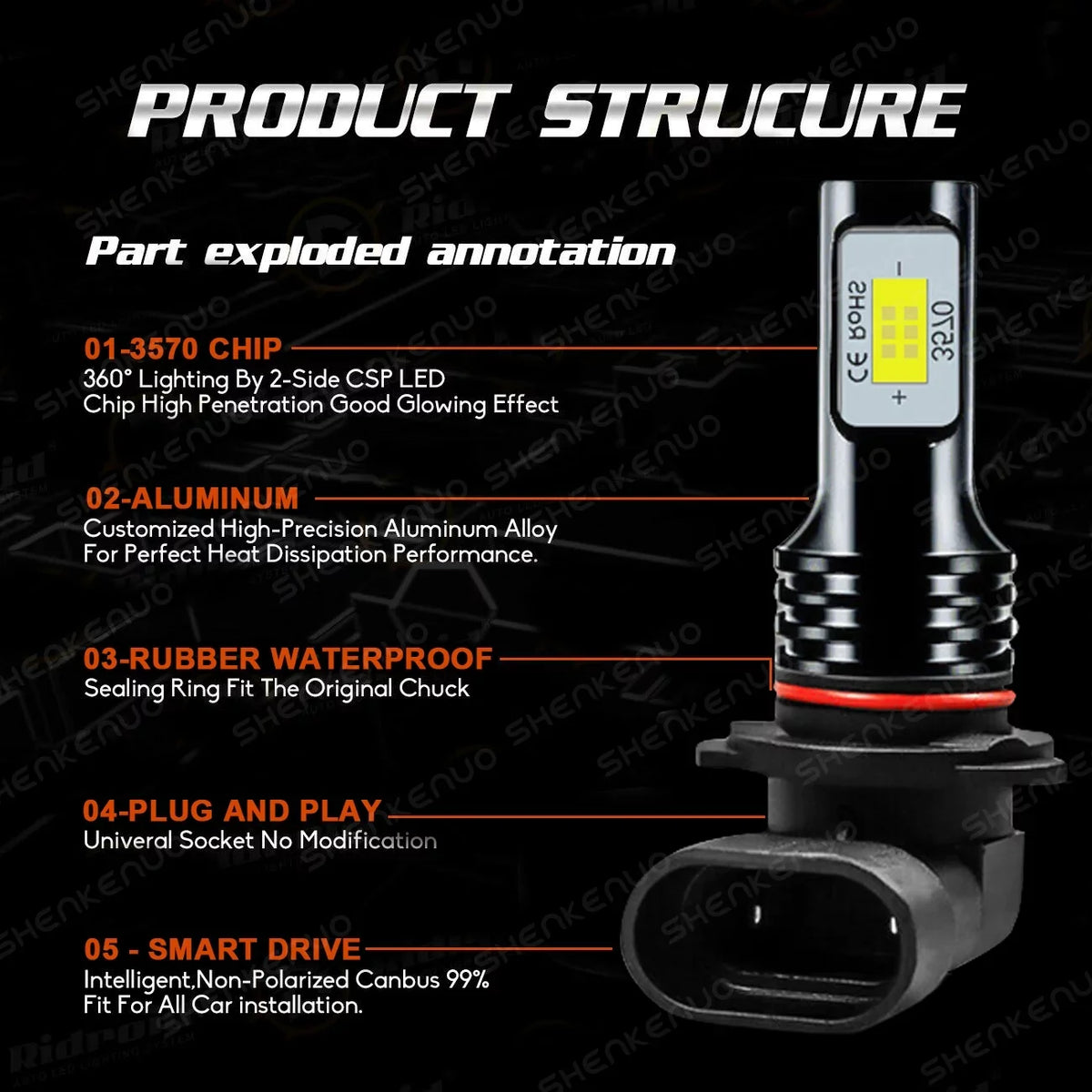 6X 1999 For LED Super 2000 Tahoe white Chevy Bright Silverado 2002 Bulbs 2000-2006 Kit 2001 Lights 6000K Headlights