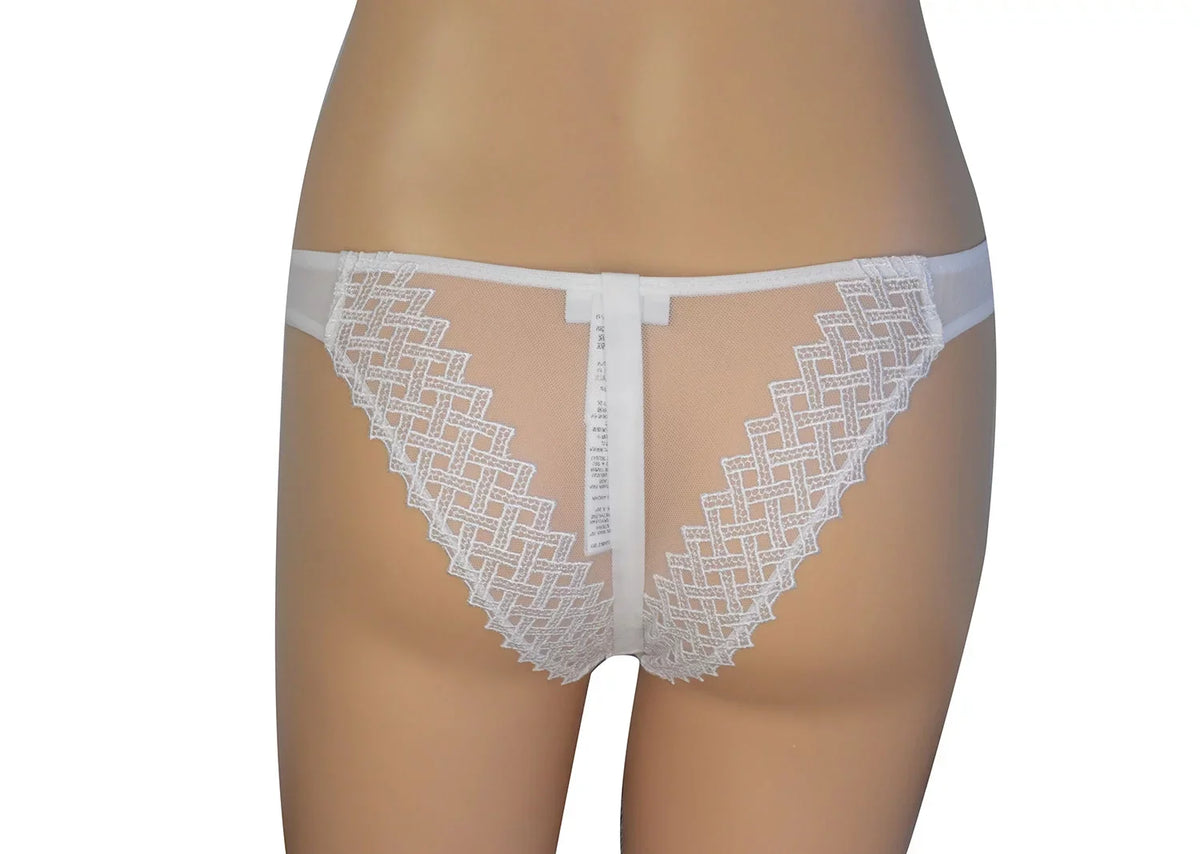 White Women's (XS) Trim Lace La Thong Perla