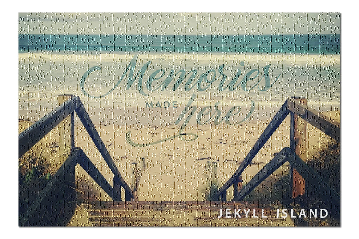 Back, Island, Jigsaw Adults and Staircase, Family, Jekyll Sentiment Beach You (19x27 Puzzle Love to Beach 500 for inches, I Georgia, Made in Piece the Sandy USA) and Premium