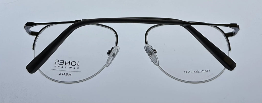 Aviator Rimless Gunmetal York J359. New Mens Metal 53mm Jones Eyewear Frame.