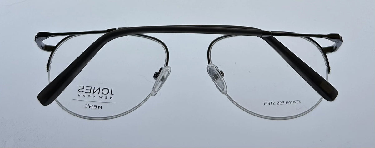Aviator Rimless Gunmetal York J359. New Mens Metal 53mm Jones Eyewear Frame.
