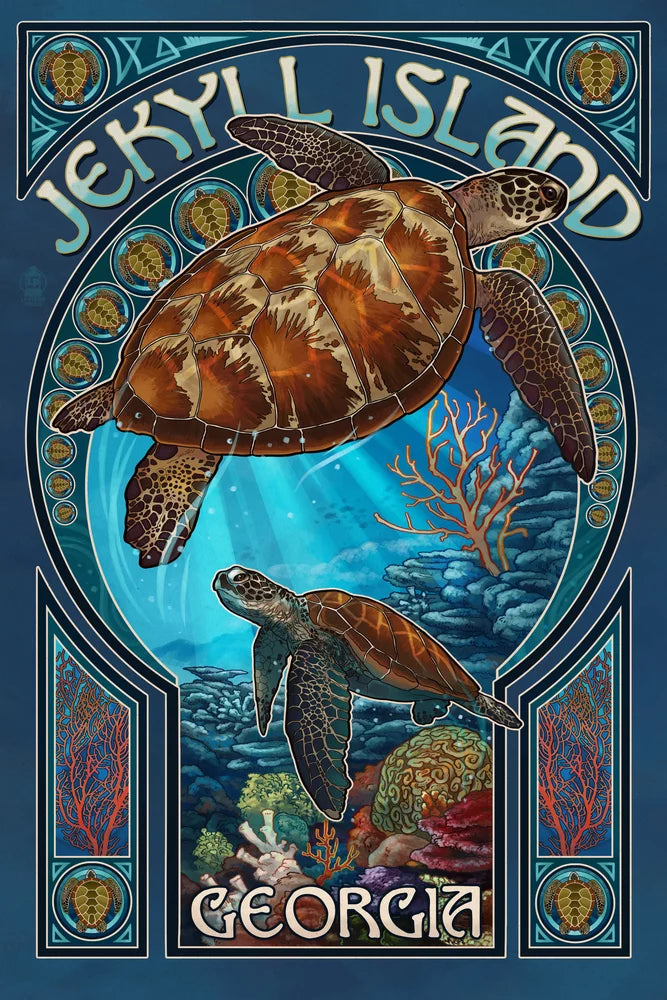 Island, Sea Turtle Jekyll Size Piece USA) Made Georgia, Family, (1000 Nouveau Puzzle, and for Puzzle 19x27, Art in Adults Jigsaw Challenging