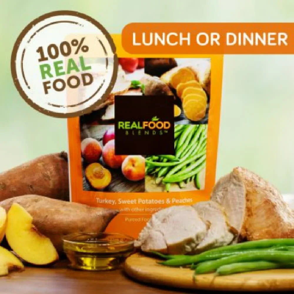 Potatoes - Oz Tube Real People & for - Peaches Fed Sweet 9.4 Meals (Pack of Blends Pouch Turkey, 12) Food -