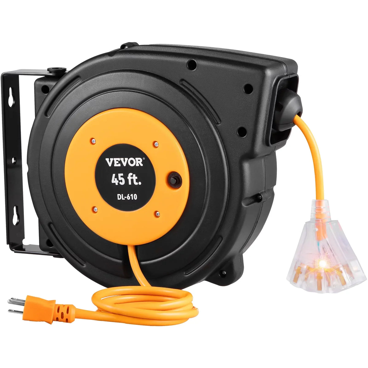 SJTOW Cord Cord BENTISM Retractable Power UL Reel 45FT 12AWG/3C Reel Extension