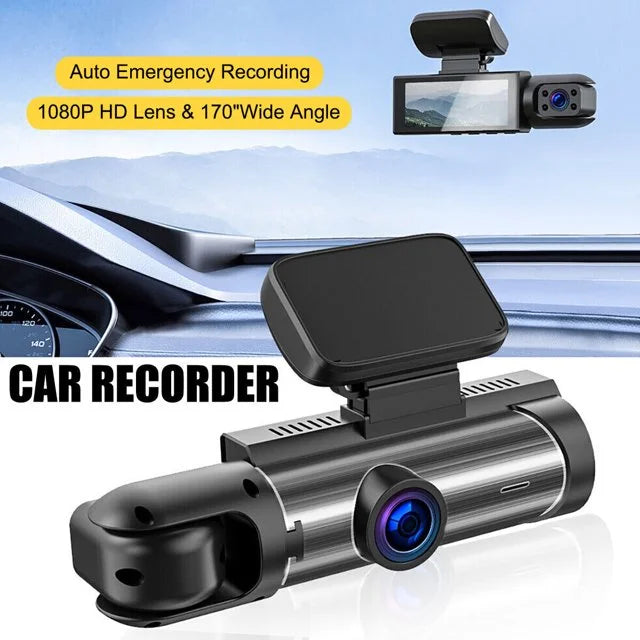 Vision Camera Xhy Motion Driving Recorder HD or Dash Car 1080P Lens Inside G-Sensor, Dual Cam Detection Video Front Night DVR