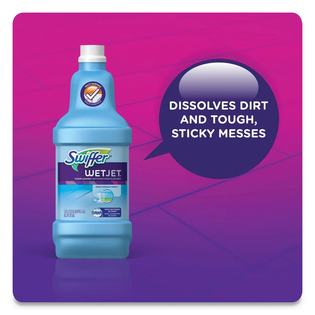 Multi-Purpose 42 Fresh oz. Floor Scent, Cleaner Window Pack Swiffer with 4 WetJet Open Refill