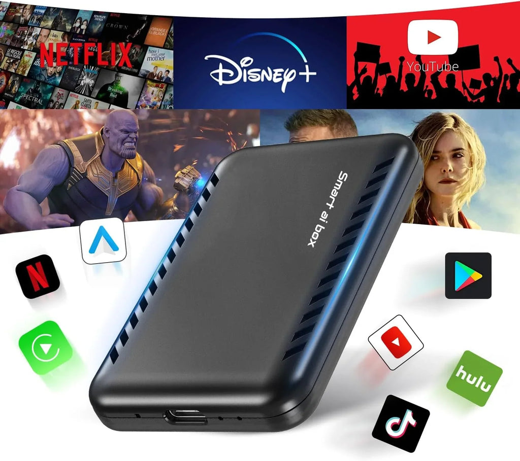 Netflix/Youtube/Screen Box CarPlay The Drivebox Wireless Android with for & Wireless Newest] Adapter CarPlay Car Autoflix,4 Pro in Your Link [2024 1 Mirroring, Car Stream Magic Auto to Adapter