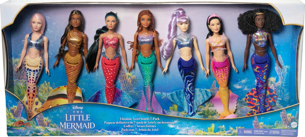 Sisters Disney Fashion Ariel Dolls with Set Little Mermaid Doll Mermaid 7 The Ultimate 7-Pack,