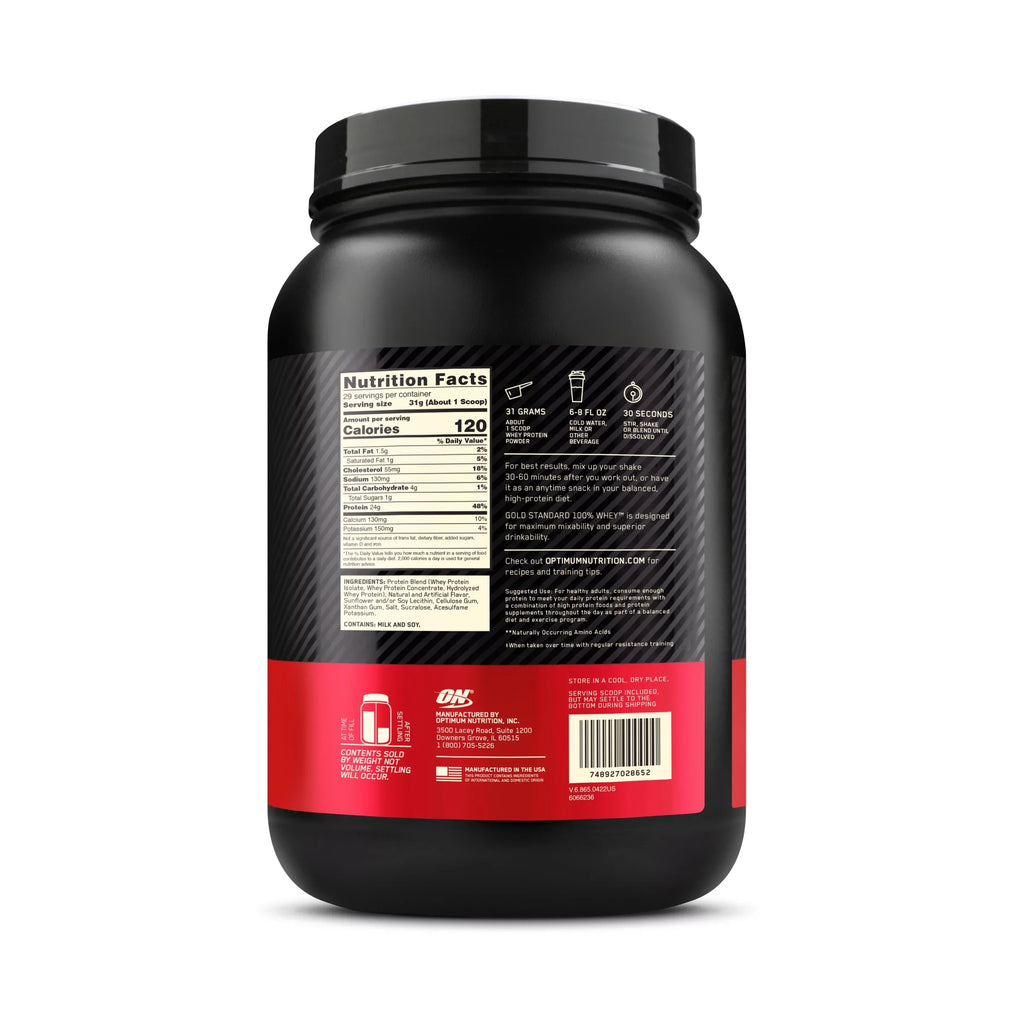 Vanilla Standard Protein Nutrition, Cream, 100% Whey Gold Ice 2 lb, Servings 29 Optimum Powder,