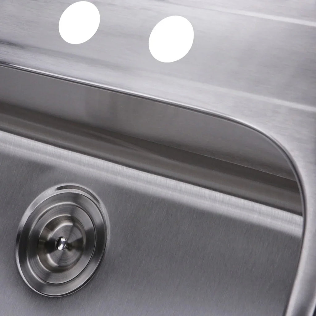 Kitchen 33-inch Drop-in Bowl Single Sink Stainless Steel