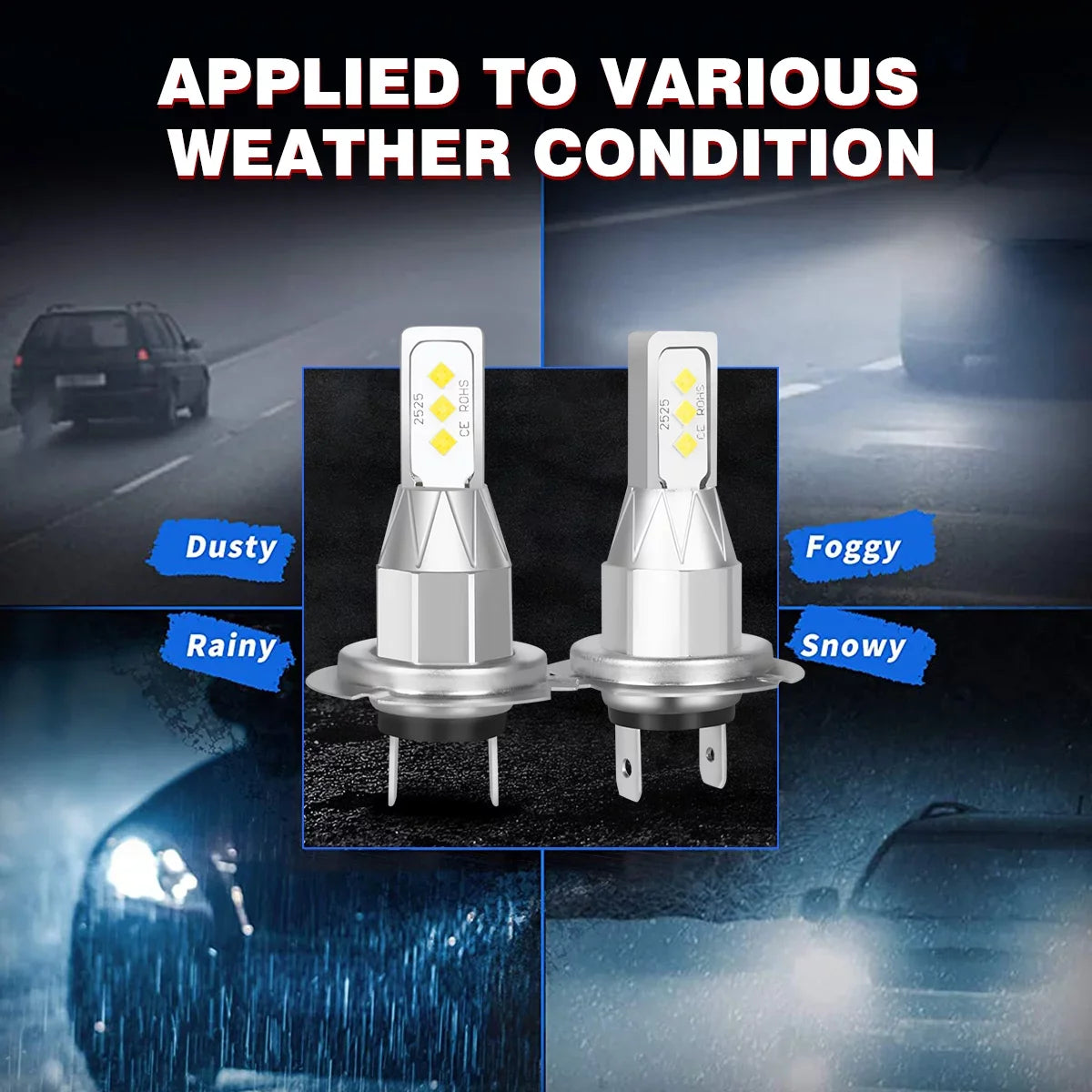 CX-7 9005 Headlight Low Beam 2007-2010 2011 2012 Combo Mazda H7 Kit High LED For