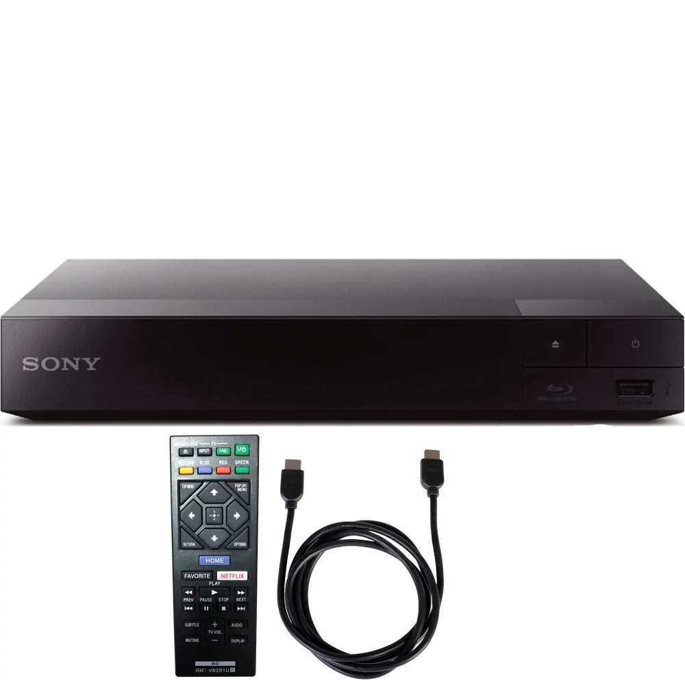 Player Sony 6ft HDMI Streaming with with Disc (BDP-S3700) Wi-Fi Cable Speed Blu-ray High