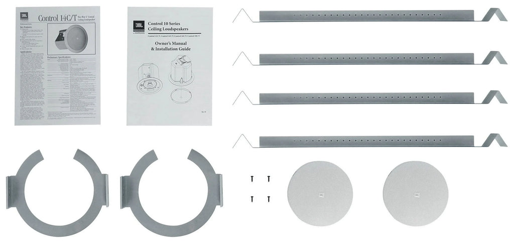 Speakers+Receiver 6) JBL For Amp CONTROL 14C/T 4" In-Ceiling Restaurant/Bar/Cafe