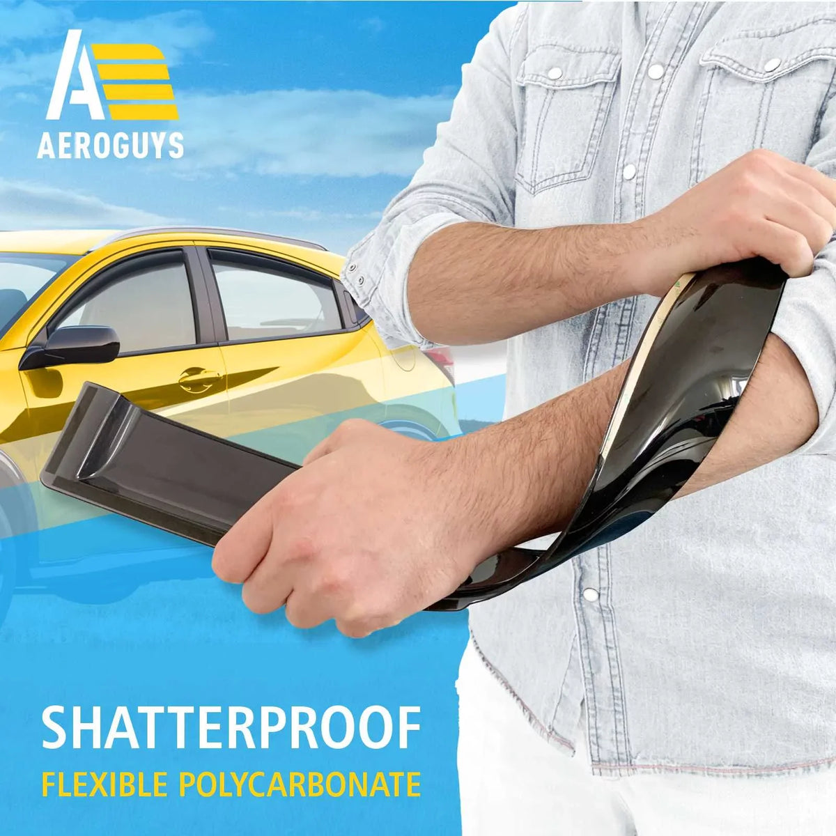 Car In-Channel 2016-2022, for Window Visors, Sun Visors Wind Fit Accessories AEROGUYS - 4 Vent Extra pcs. Deflectors Durable Rain Honda AG0157 Window Visors, HR-V Guards