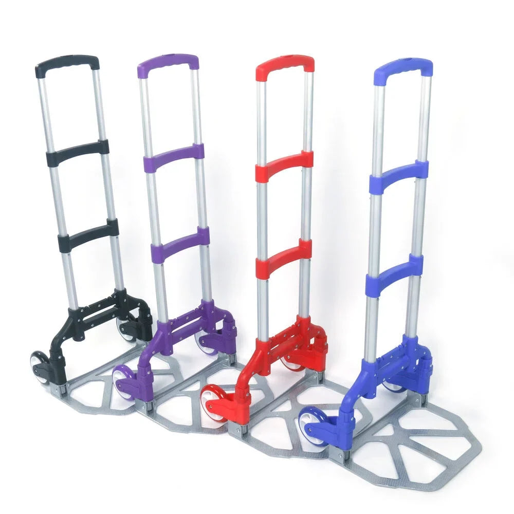 Foldable Trolley, Luggage, Carry Telescopic with Portable Black Rod, for GoDecor