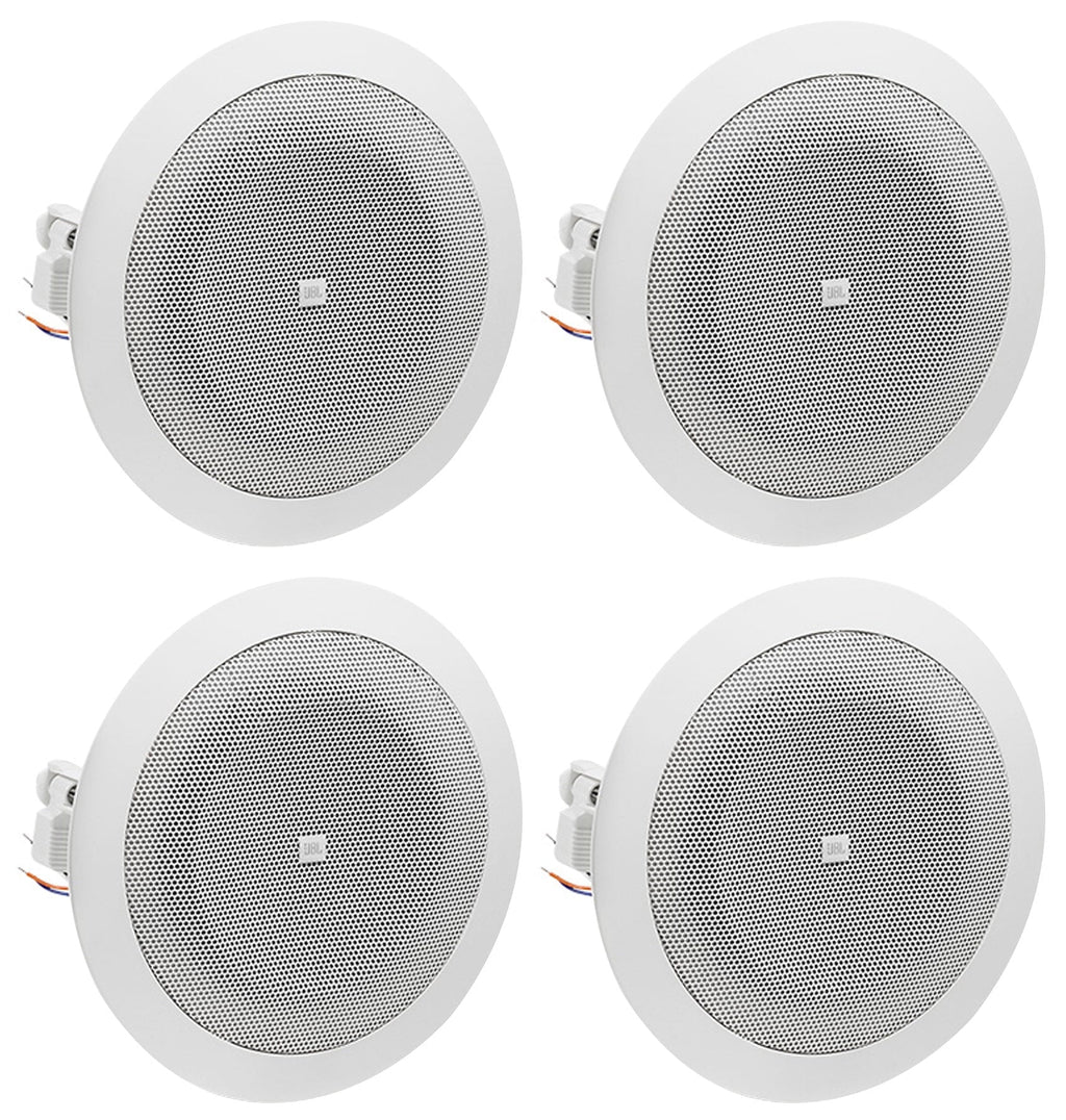4" Restaurant/Bar/Cafe Black Speakers+Amp House+(4) Front JBL of Background 6.5"