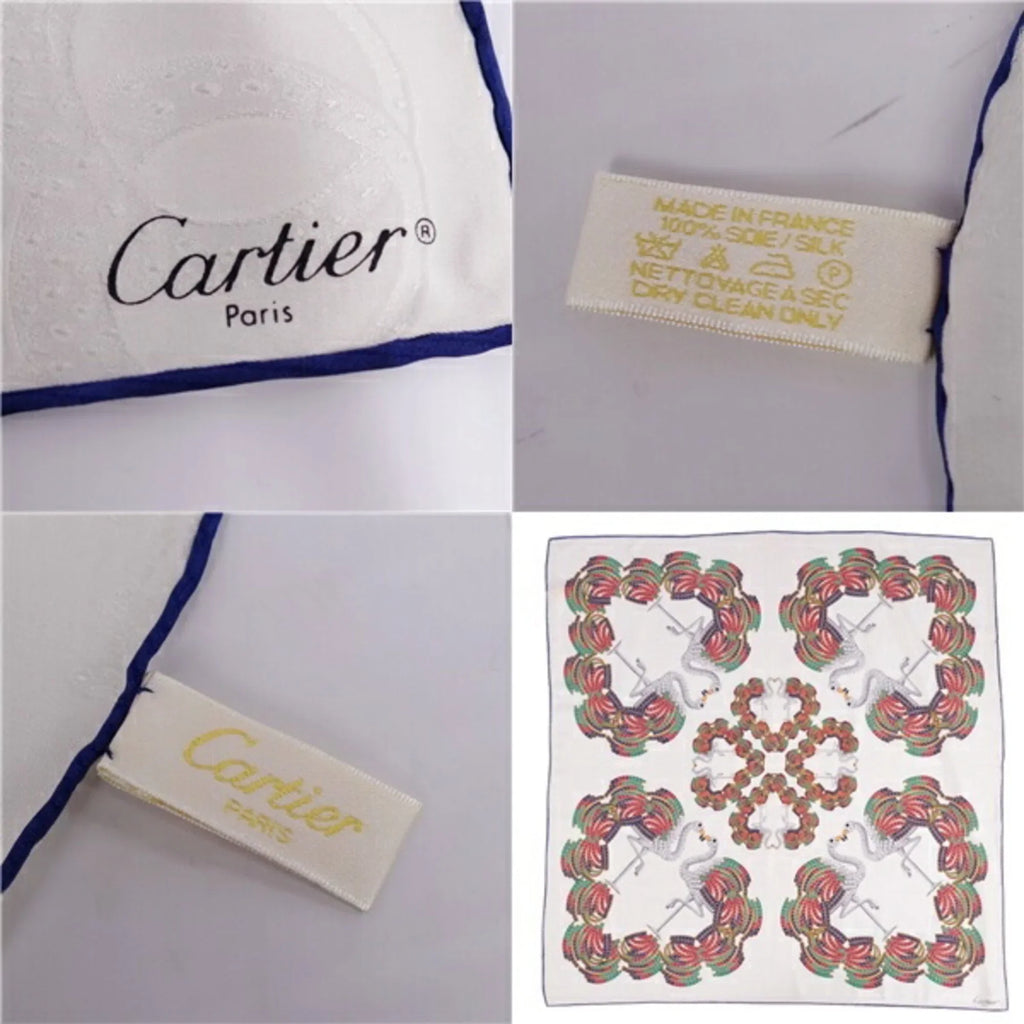 Silk 100% Multicolor Cartier Muffler Women's Scarf (Good) Pre-Owned