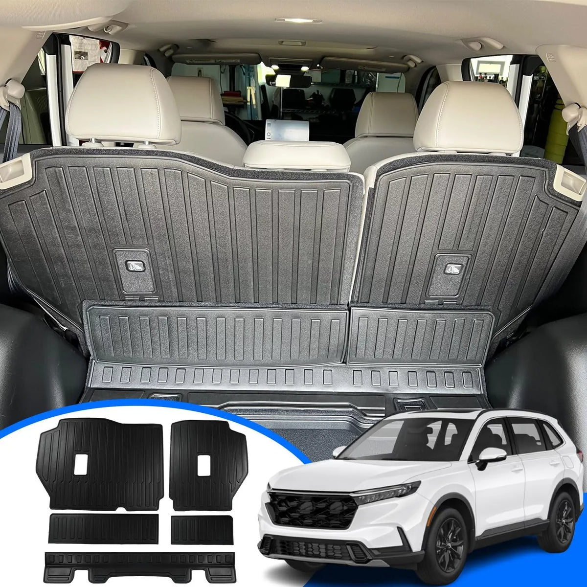 Accessory Back Black CR-V fit Suv Protector 2024 Backrest Seat Mat Rear Honda Backrest 2023-2024 CR-V for Trunk Honda Protector 2023