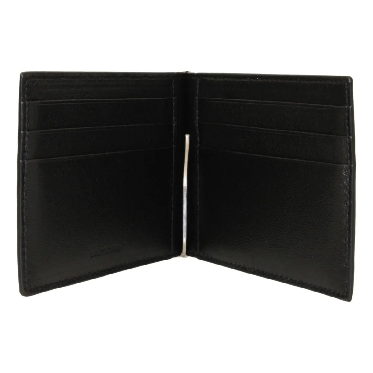 Black Logo Scribble Cash Wallet 625819 Money Clip Balenciaga Leather