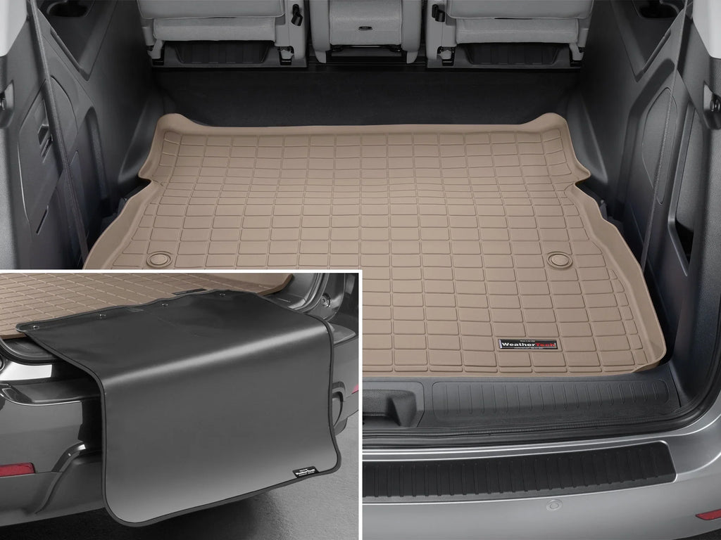 Protector, with with Cargo Behind 2018-2024 compatible With - WeatherTech Row Tan Bumper 2nd Bumper Protector Liner Honda Trunk Odyssey Seating