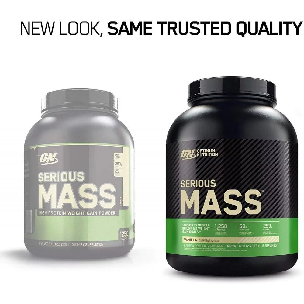 Powder, Protein Gainer Weight Serious Vanilla, Optimum 6.lb Mass, Nutrition,