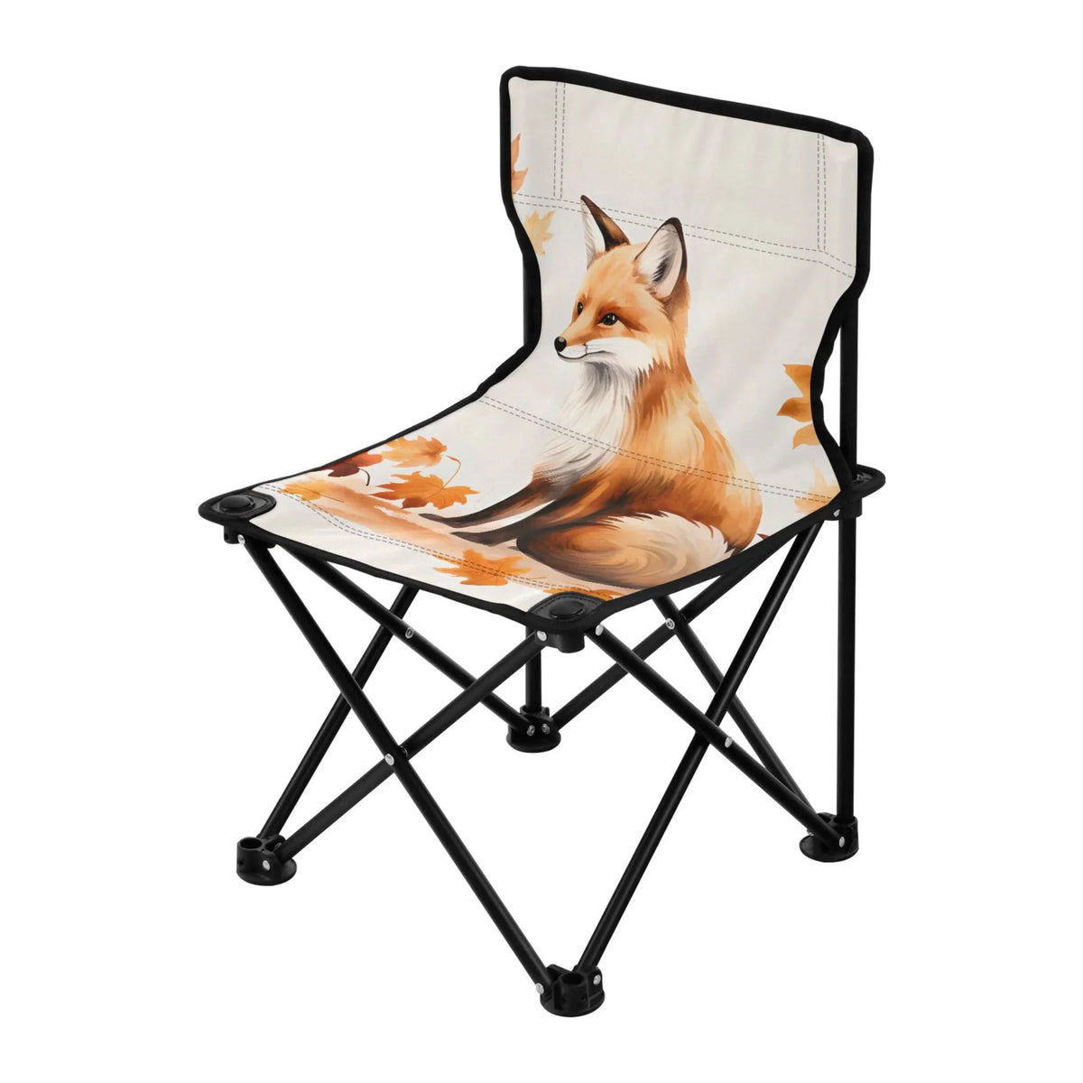 with for Outdoor Chair Beach Leaves Small Chair Bag Chair Carry Portable Folding Lawn Chair Camping Kids Autumn Fishing Fox with