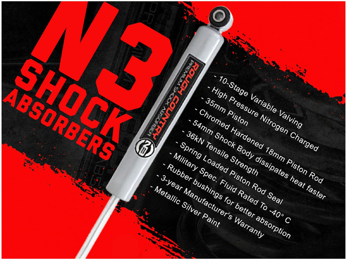 Rear - Front N3 XJ and for 4.5" Set | 4SCJXJ45 Country 84-01 Rough Shock Jeep