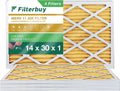 Air 11 (4-Pack) Filterbuy Furnace Filters 14x30x1 HVAC MERV AC Pleated