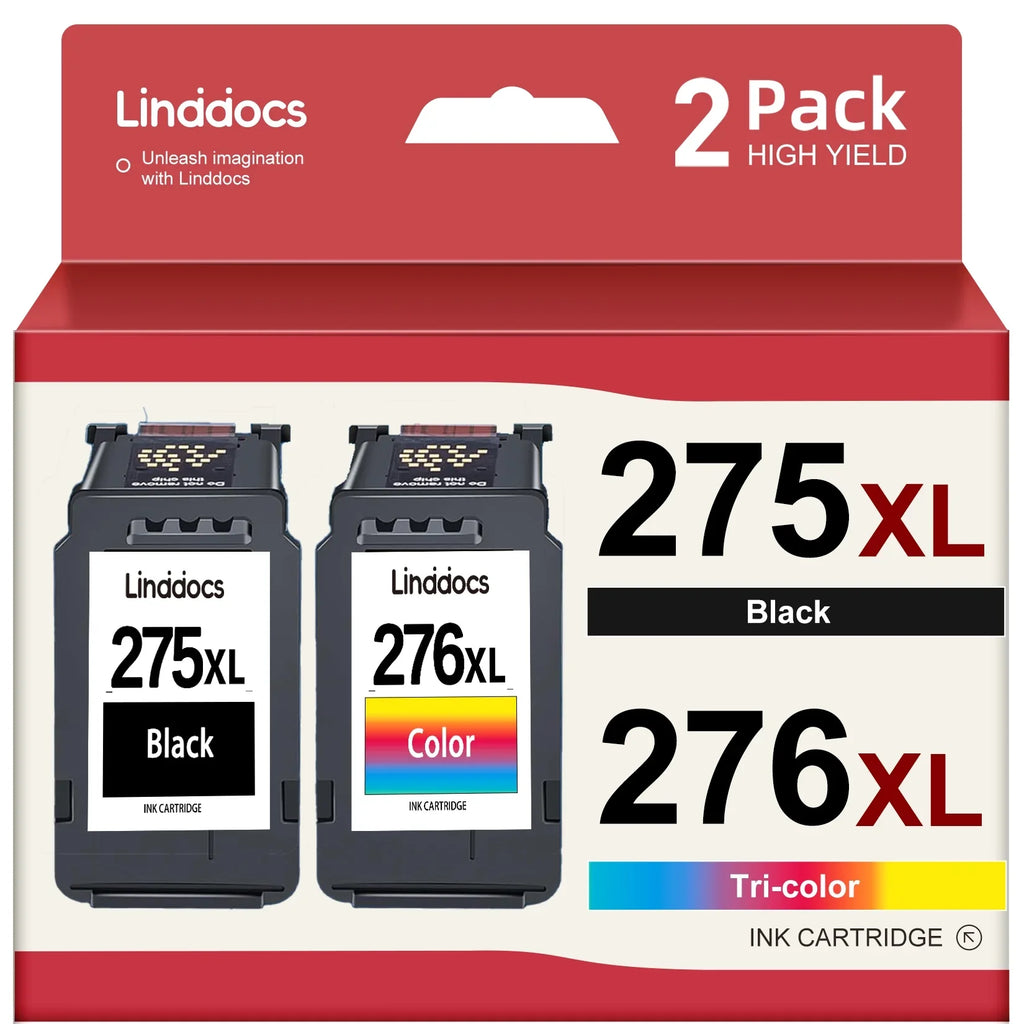 276 Ink TS3520 - TS3522 for TS3500 PIXMA Black and Pack , 275XL Canon Ink (2 for Cartridges Tri-color) Printers 275 TR4700 TR4720