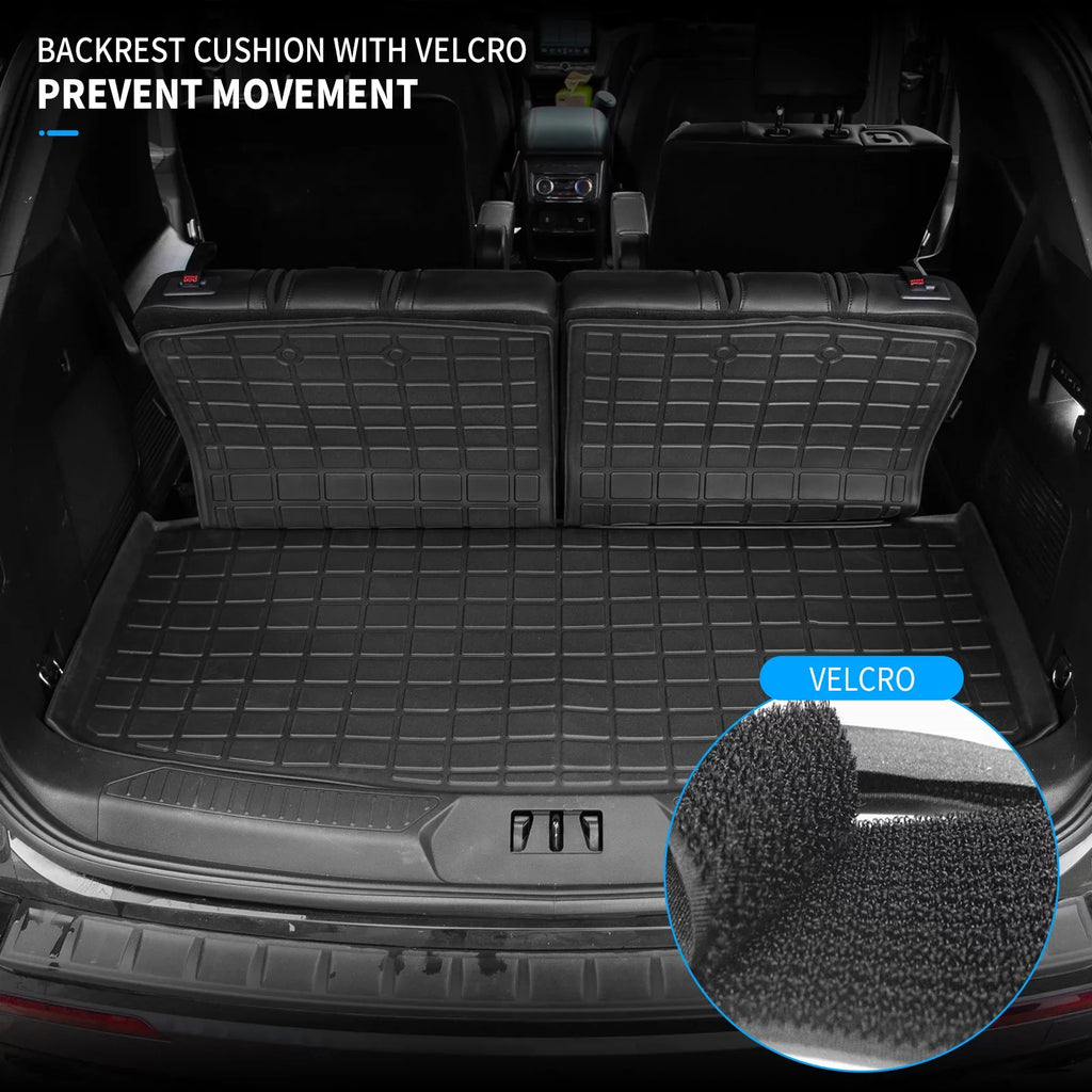 2021 Explorer Ford Cover Accessories Weather Seat Passenger 2022 2020 6&7 All Explorer Mat) Trunk Liner Backrest Fit Cargo 2023 Back for Protector Mat with TPE (Trunk Mat