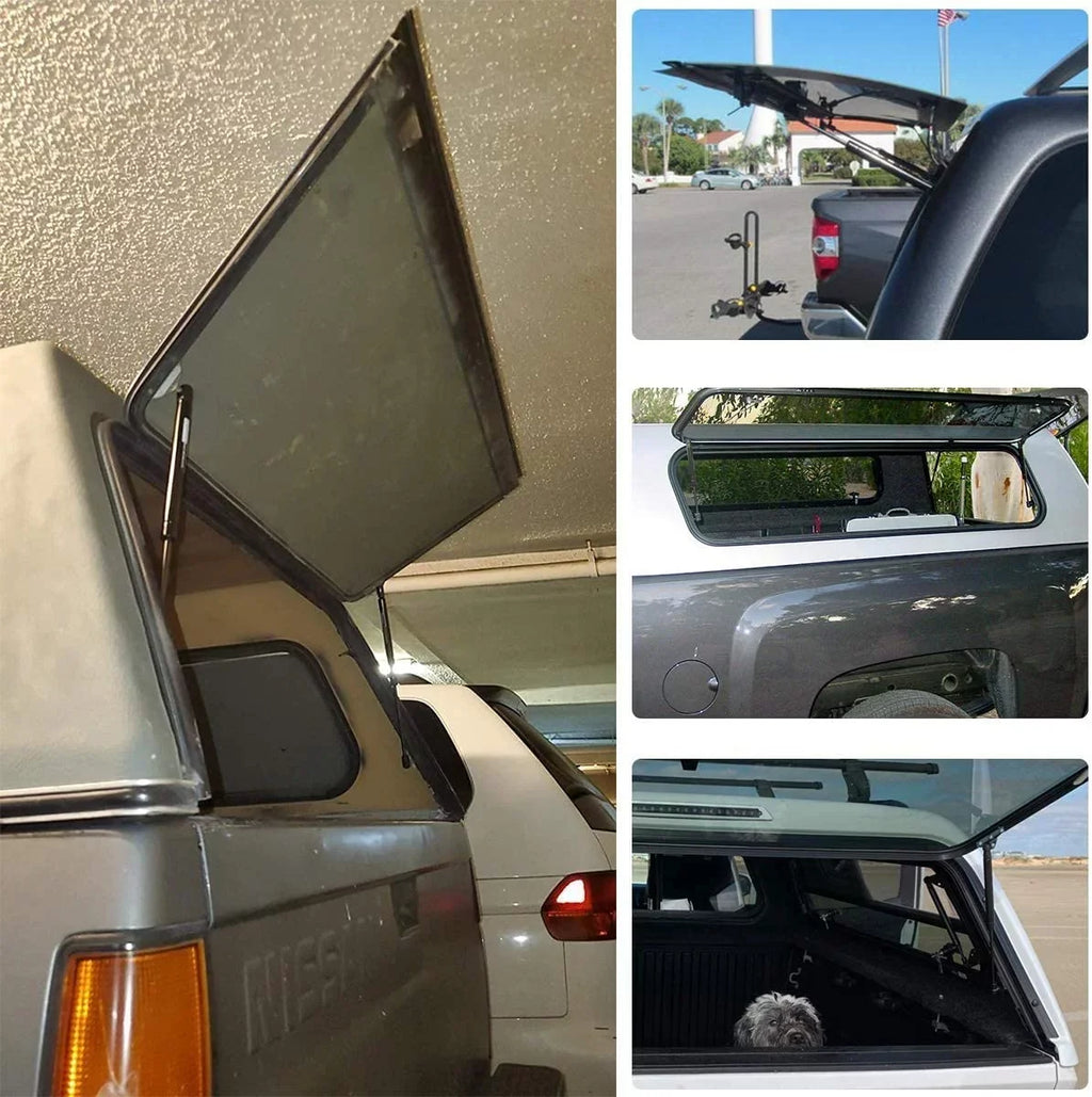 Rear Struts of Set Shell C16-02622 Window, Topper Shocks Camper 28Lbs/127N Pickup Truck for Vepagoo Gas Cab Canopy Leer ARE 17" 2 Door,