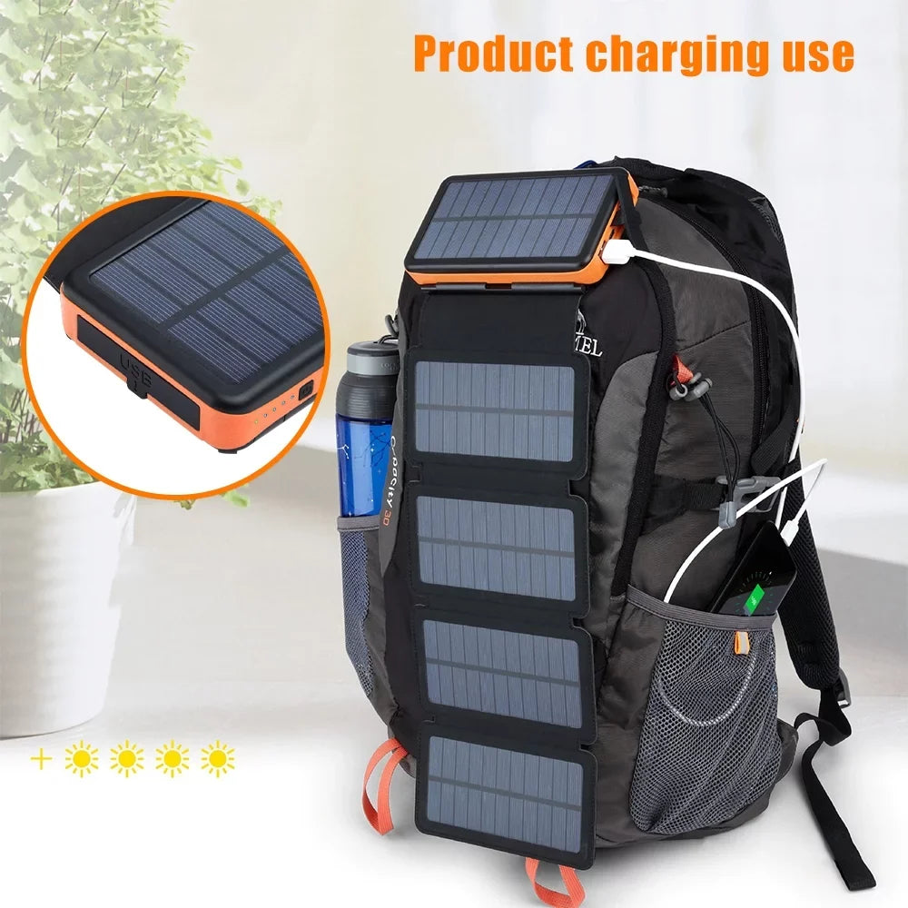 Outdoor Phones, Pack Bank, Battery Charge Tablets Power Fast Solar 26000mAh, USB Charger Portable for
