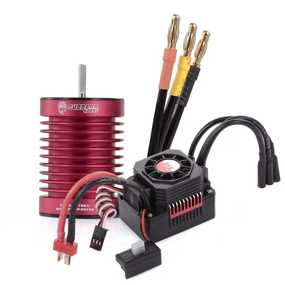 BEC HOBBY SURPASS RC 45A Waterproof 4370KV for with Brushless ESC Car Eccomum 1/10 Truck Motor F540
